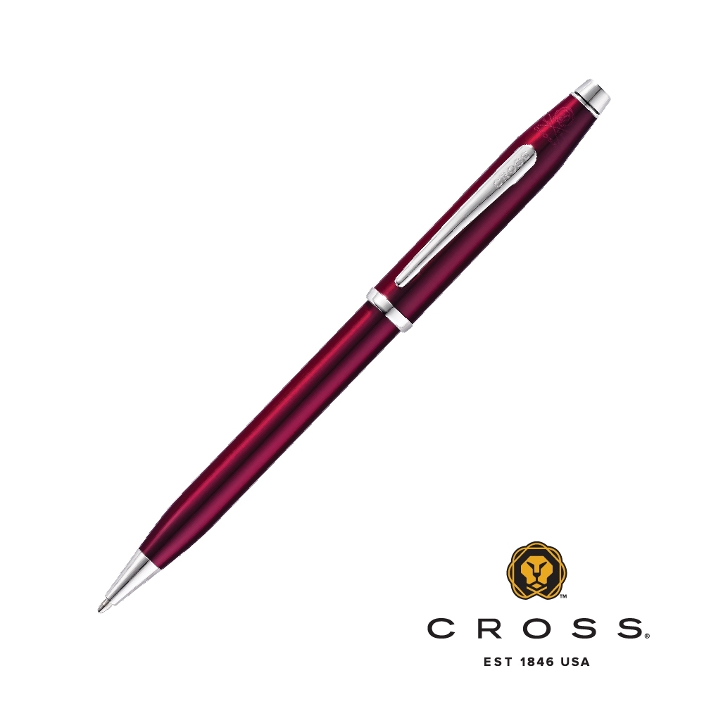CROSS Classic Centyry II 新世紀 酒紅白夾 原子筆