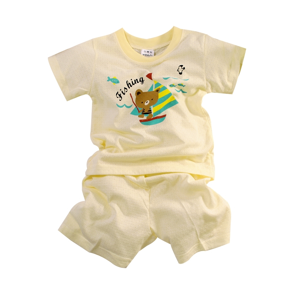 魔法Baby 1~3歲台灣製清涼布幼兒短袖套裝 k51366