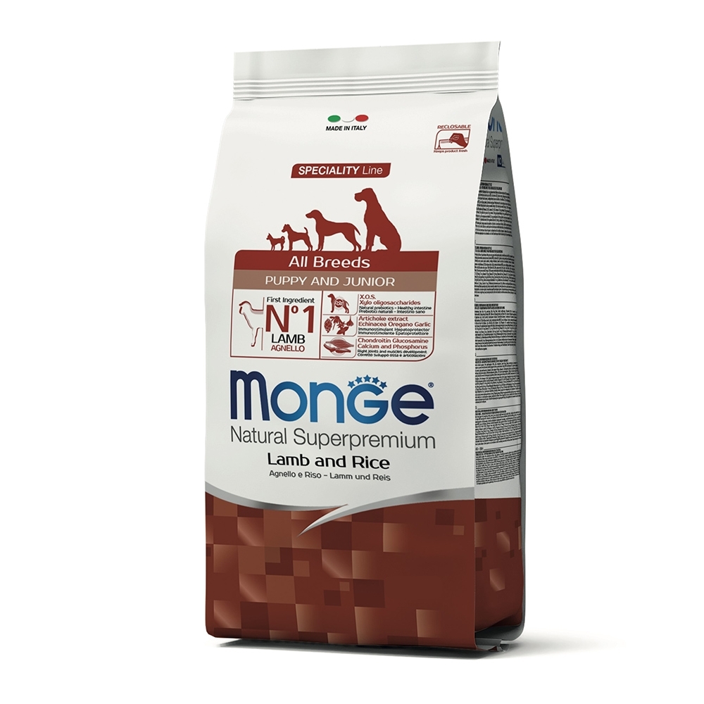 Monge瑪恩吉 天然呵護 幼犬糧(羊肉+米)800g 2包