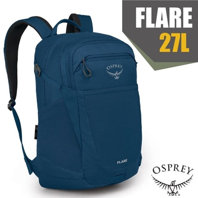 美國 OSPREY 新款 FLARE 27 多功能日用通勤電腦背包27L_深夜藍 R