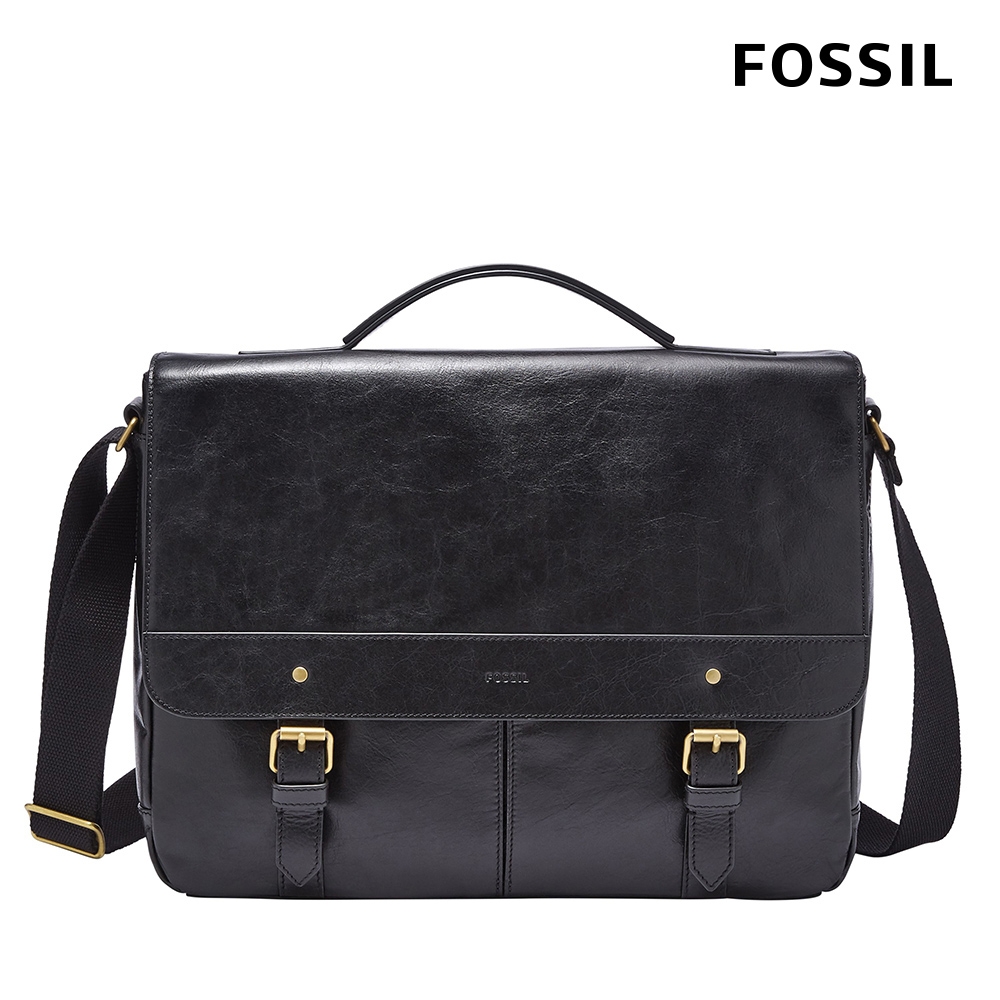 FOSSIL Miles 真皮復古郵差包-黑色SBG1291001 | 斜/肩背包| Yahoo奇摩