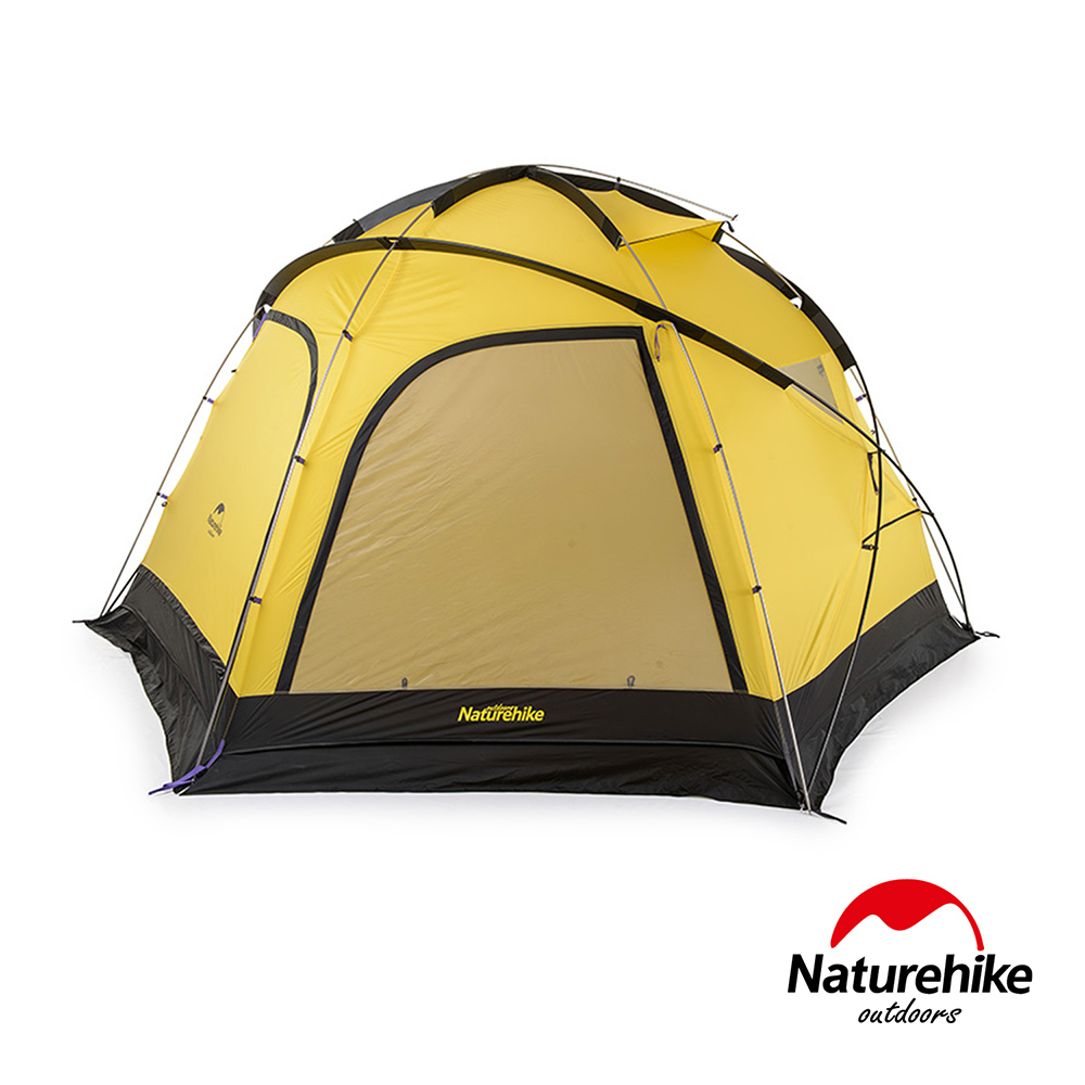 Naturehike 雲洞210T戶外防水野營六角帳篷4-8人 贈地席 黃色