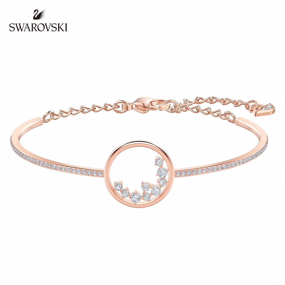 SWAROVSKI施華洛世奇 North 玫金色躍動光彩手鏈