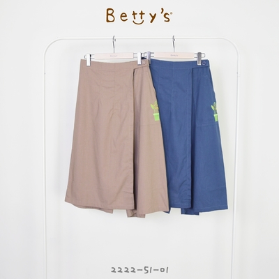 betty’s專櫃款　仙人掌牛仔片褲裙(卡其)