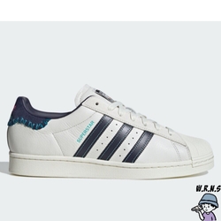 Adidas 女鞋 休閒鞋 貝殼頭 皮革 SUPERSTAR 米藍ID1139