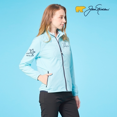 【Jack Nicklaus】金熊GOLF女款涼感彈性休閒外套-藍色