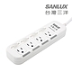 SANLUX台灣三洋防塵蓋轉接延長電源線3孔4座4切1.8M(SYPW-W344DA) product thumbnail 1