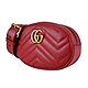 GUCCI GG Marmont 絎縫牛皮拉鍊腰包/腰包(紅色) product thumbnail 1