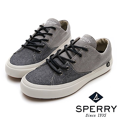 SPERRY 雙色拼接潮流帆布鞋(女)-黑灰