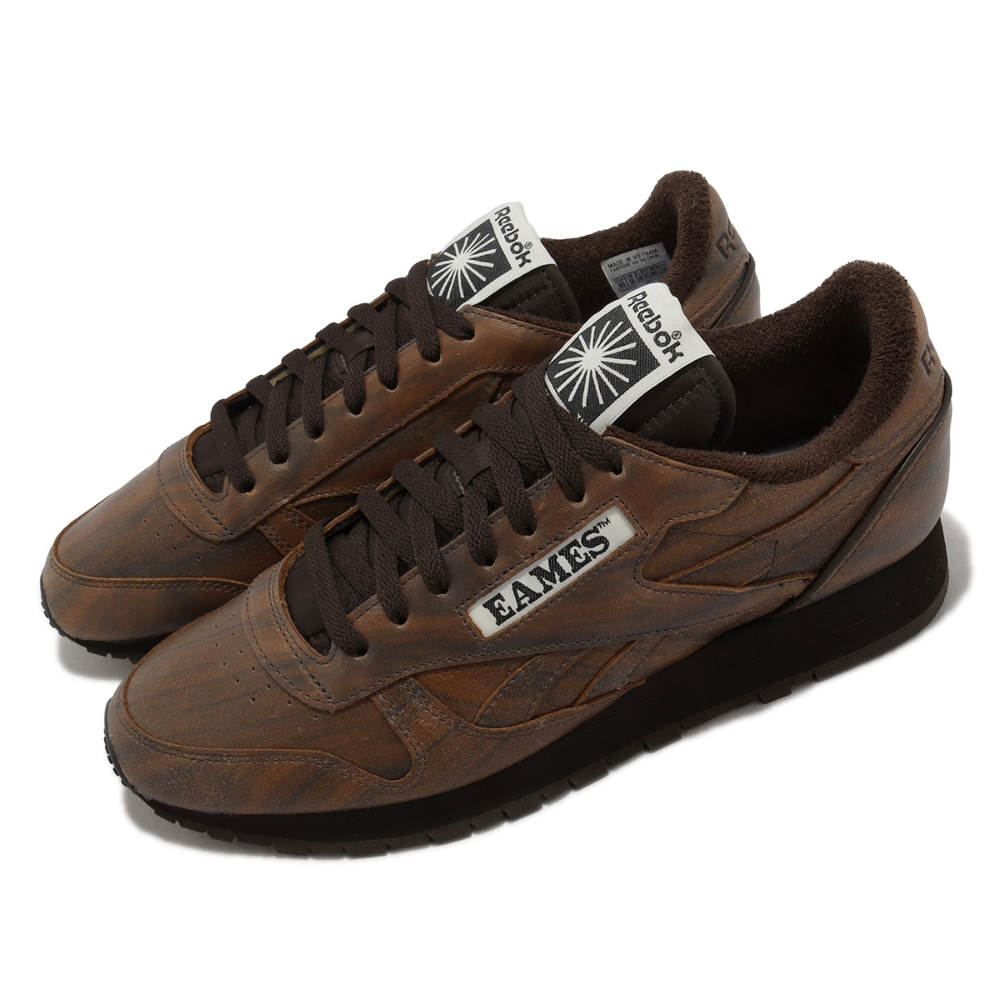 Reebok 休閒鞋EAMES Classic Leather 男鞋棕木紋皮革聯名款復古GY6391