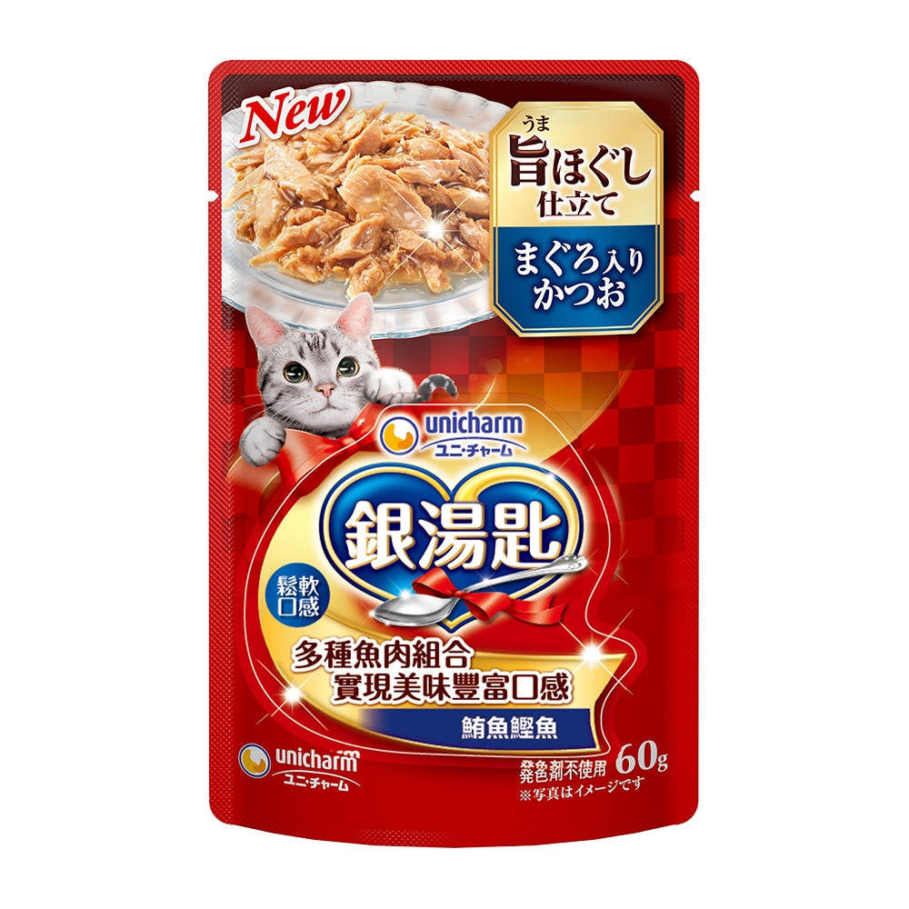 銀湯匙 鬆軟口感餐包鮪魚+鰹魚(60g x16包/盒)