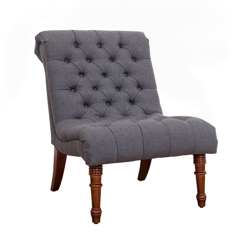 Boden-亞爵美式復古風布沙發單人座椅(灰色)