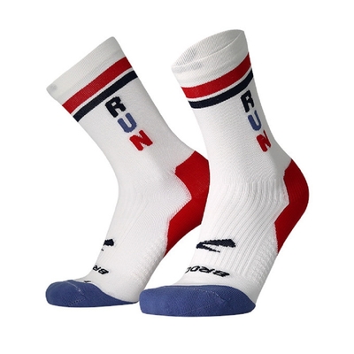 BROOKS 襪子 魔鬼中筒襪 GHOST CREW SOCK_白色/Run USA (280495107)