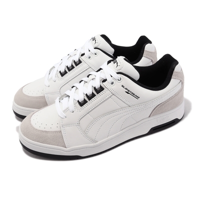 Puma 休閒鞋 Slipstream Low Retro 男鞋 女鞋 白 灰 麂皮 皮革 低筒 復古 38469205