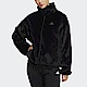 Adidas Met Fur Jkt T1 [HM7105] 女 運動外套 立領 訓練 休閒 抓毛絨 寬鬆 亞洲版 黑 product thumbnail 1