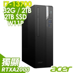 (商用)Acer 宏碁  Veriton VX2715G(i7-13700/32G/2TB+2TB SSD/RTX A2000-12G/W11P)