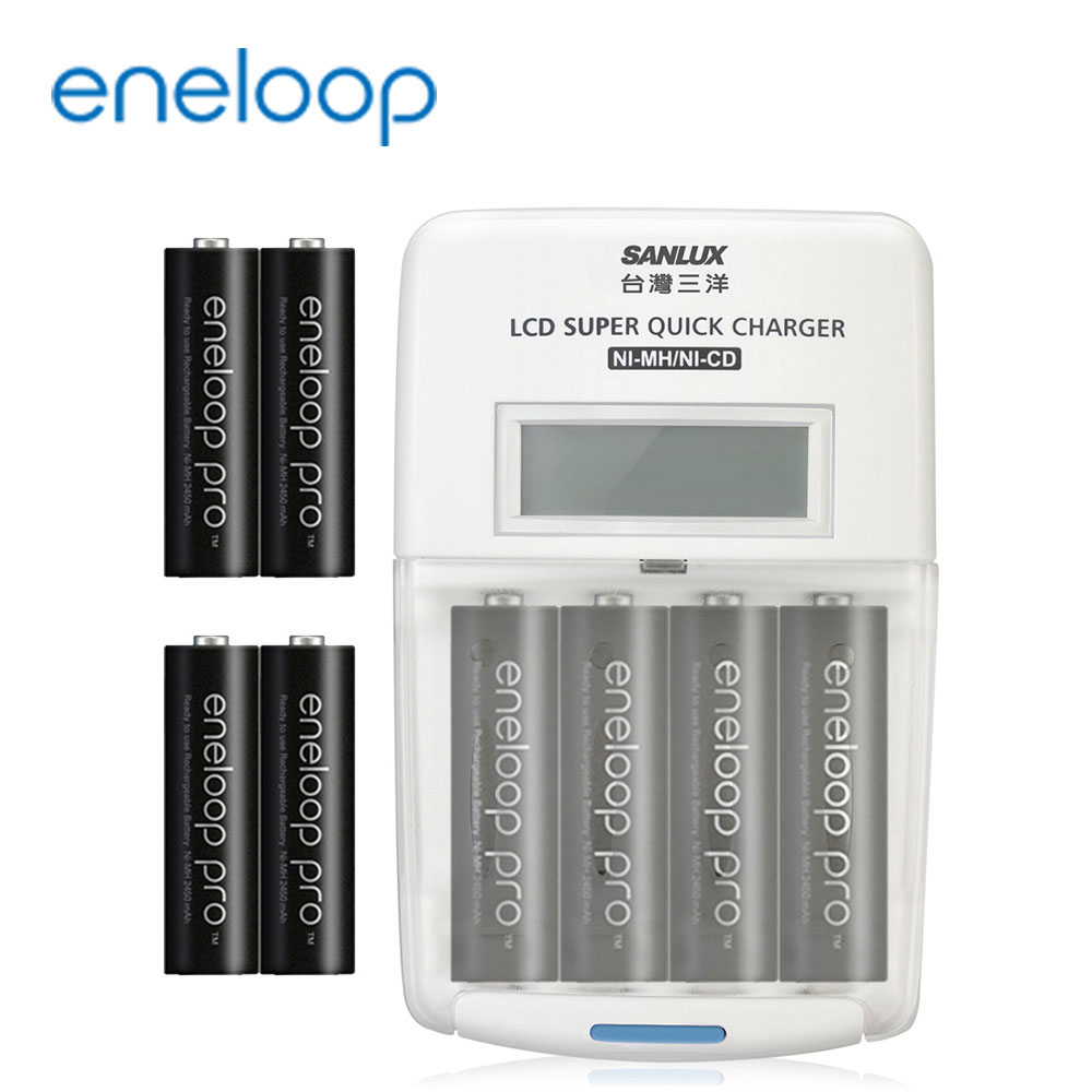 國際牌eneloop高容量充電電池組(旗艦型充電器+3號4號各4入)