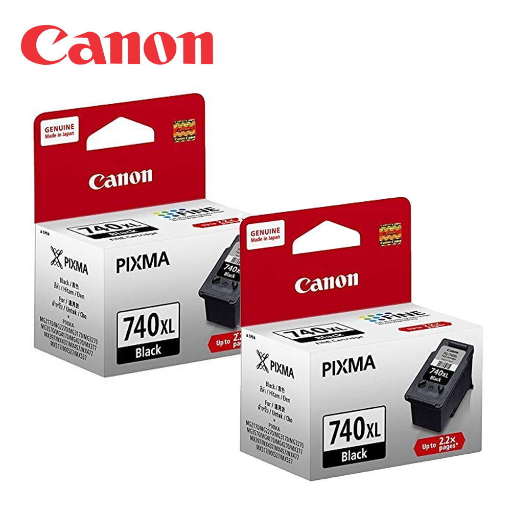 CANON PG-740XL 原廠黑色高容量墨水匣 (2顆入)