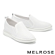 休閒鞋 MELROSE 簡約時尚壓花全真皮造型厚底休閒鞋－白 product thumbnail 1