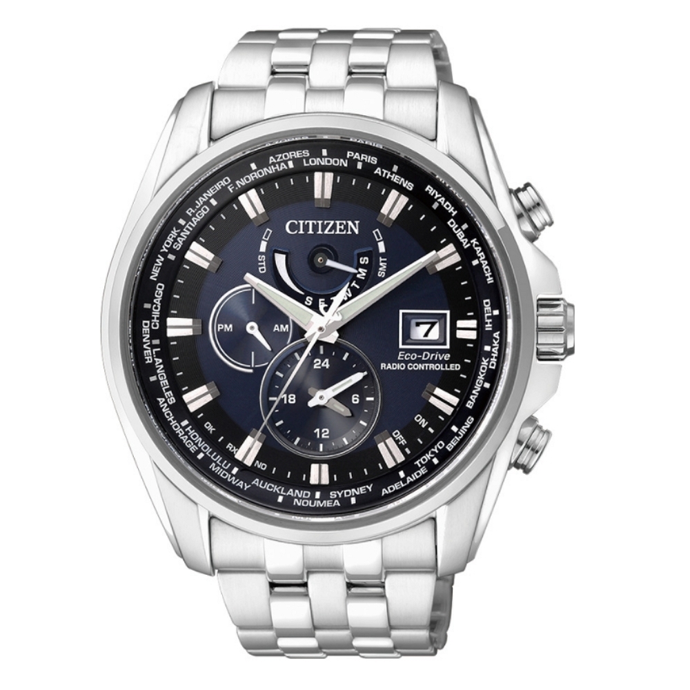 CITIZEN星辰 GENT'S系列 光動能電波三眼腕錶 44mm/AT9031-52L