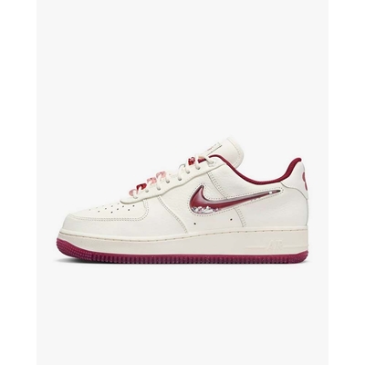 NIKE W AIR FORCE 1 07 SE PRM 女休閒運動鞋-白紅-FZ5068161