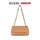 【GUESS】百搭菱格鍊條手提肩背包-奶茶 product thumbnail 1