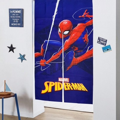 享夢城堡 MIT長門簾85x150cm-MARVEL蜘蛛人SpiderMan 天羅地網-藍紫