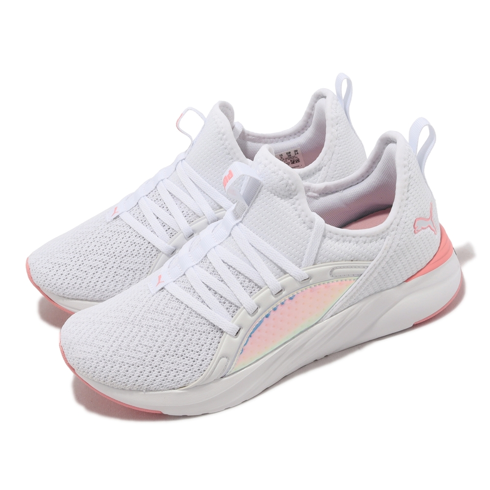 Puma 慢跑鞋 Softride Sophia 2 Crystal JR 女鞋 大童 白 粉 襪套式 運動鞋 37887601