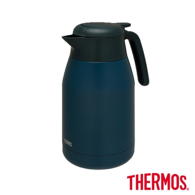 THERMOS膳魔師 不鏽鋼黛藍風韻按壓式真空保溫壼1500ml(THS-1501-BBK)