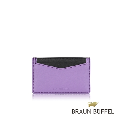 【BRAUN BUFFEL 德國小金牛】台灣總代理 芙洛拉 單層卡夾-藍花楹色/BF804-151-JAC