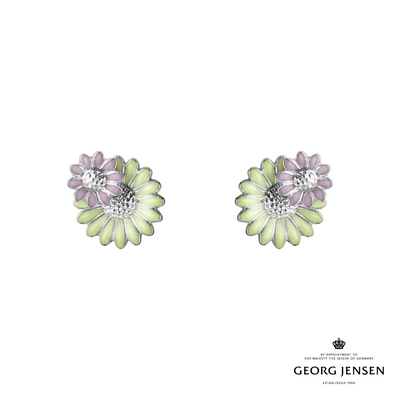 Georg Jensen 喬治傑生 DAISY 耳環-純銀電鍍銠