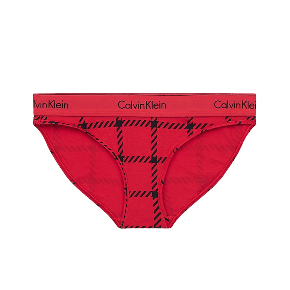 Calvin Klein Modern Cotton Windowpane Bikini 棉質三角褲/CK內褲-紅色