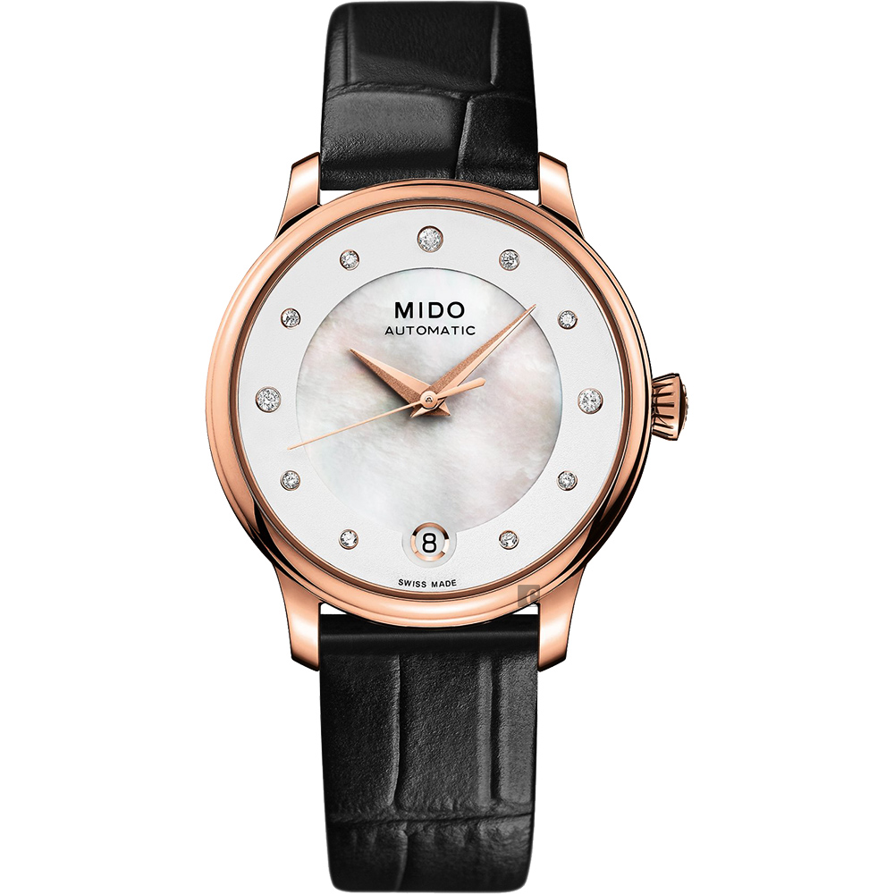 MIDO 美度 官方授權 BARONCELLI 永恆系系真鑽機械女錶 母親節禮物 M0392073610600