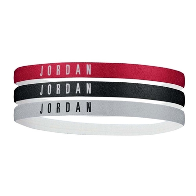 NIKE JORDAN HEADBANDS 3PK髮帶-頭帶 有氧 喬丹 J0003599626OS 黑紅灰白