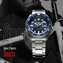 SEIKO 精工 5 Sports 系列潮藍機械錶(4R36-07G0B/SRPD51K1)-藍/42.5mm