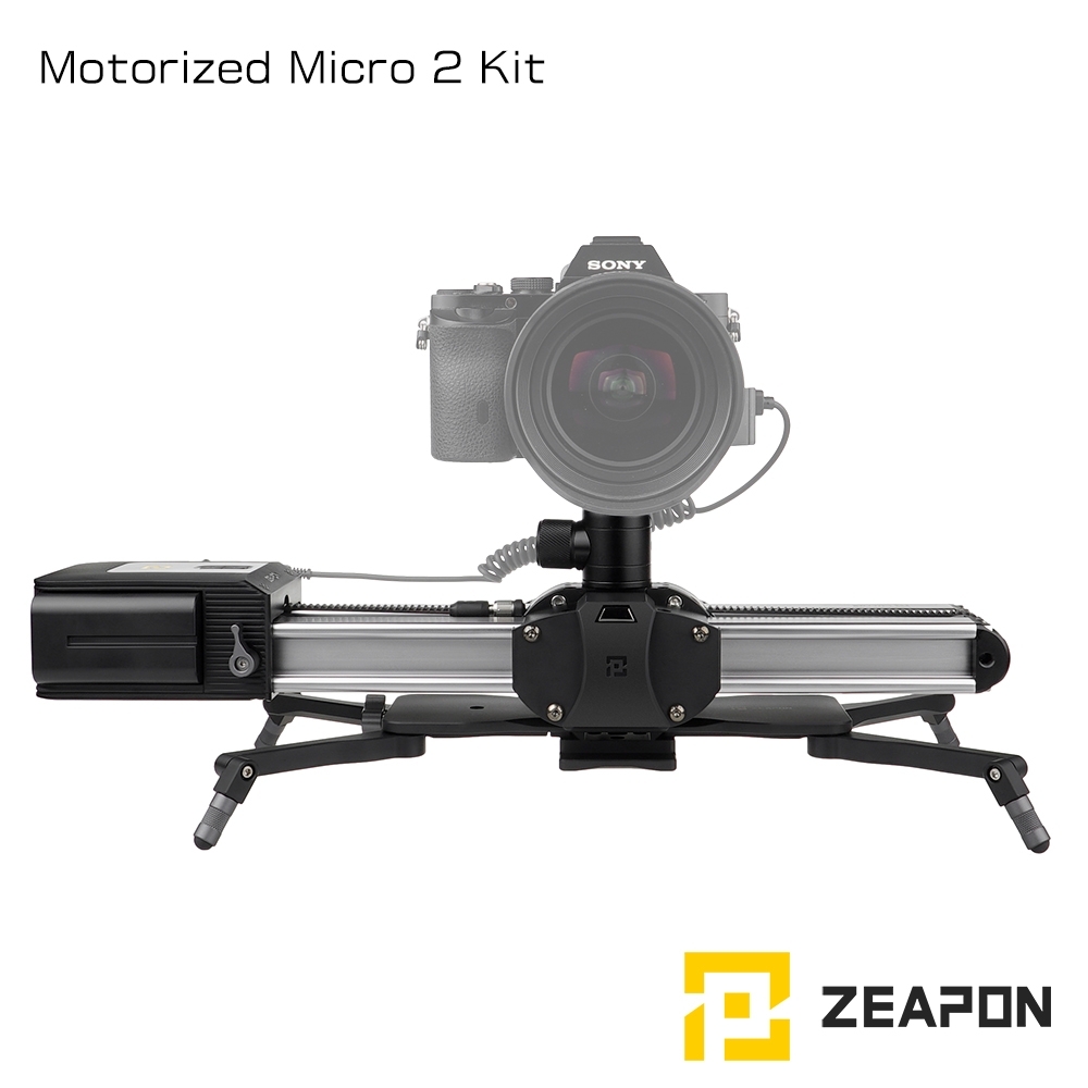 ZEAPON  電動滑軌組（電動滑軌＋低拍架）Motorized Micro 2 Kit  附雲台 個人參數設定 自訂運行軌跡 低拍架材質航空鋁材