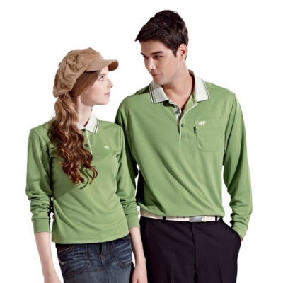 Londa Polo吸濕排汗女版長袖POLO衫P74585彩綠色