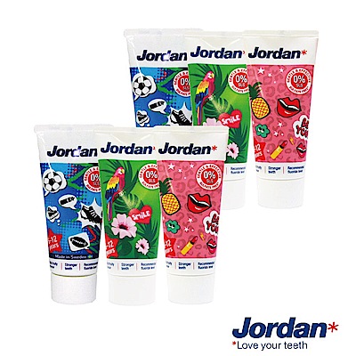 Jordan 清新水果味兒童牙膏(6-12歲)*6入組