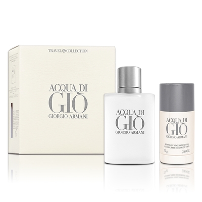 GIORGIO ARMANI 亞曼尼 Acqua di Gio 寄情水男性香氛禮盒(淡香水100ML+體香膏75g)