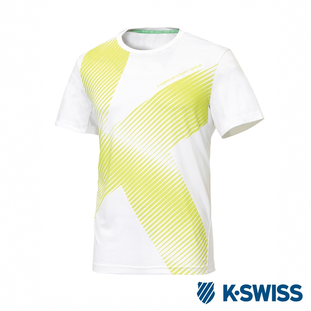 K-SWISS T-Shirt 韓版短袖T恤-男-白