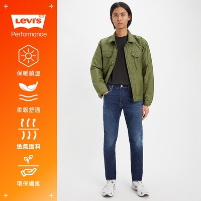 Levis 男款 上寬下窄 512低腰修身窄管牛仔褲 / 精工深藍刷白水洗 / 保暖彈性布料