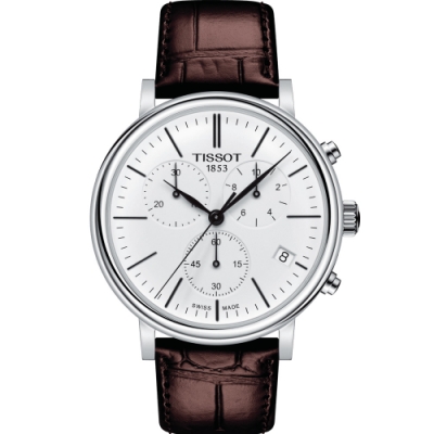 TISSOT 天梭 官方授權CARSON 計時時尚男錶(T1224171601100)