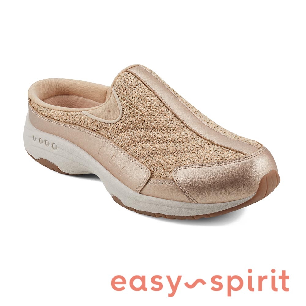 Easy Spirit-seTRAVELTIME706 金屬紋休閒後簍空鞋-金銅色