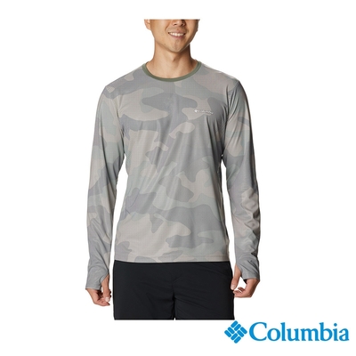 Columbia 哥倫比亞 男款 - UPF50抗曬快排長袖上衣-灰迷彩 UAE07580MQ / S22