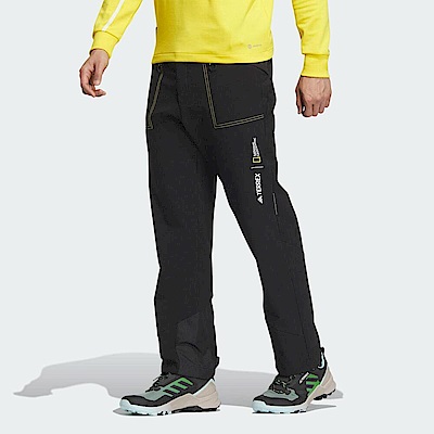 Adidas NAT.GEO Pants [IL8989] 男 長褲 亞洲版 運動 戶外 休閒 防風 拉鍊口袋 聯名 黑