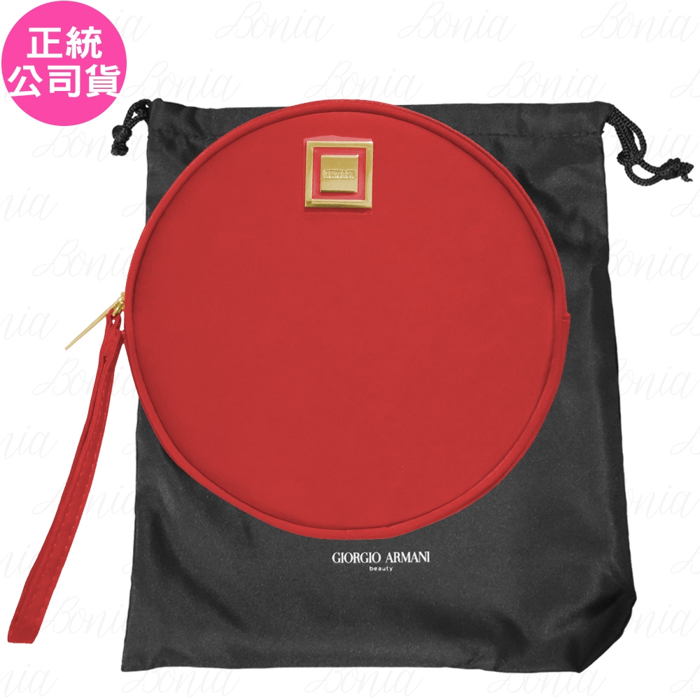 GIORGIO ARMANI 紅色時尚編織手拿包(公司貨)