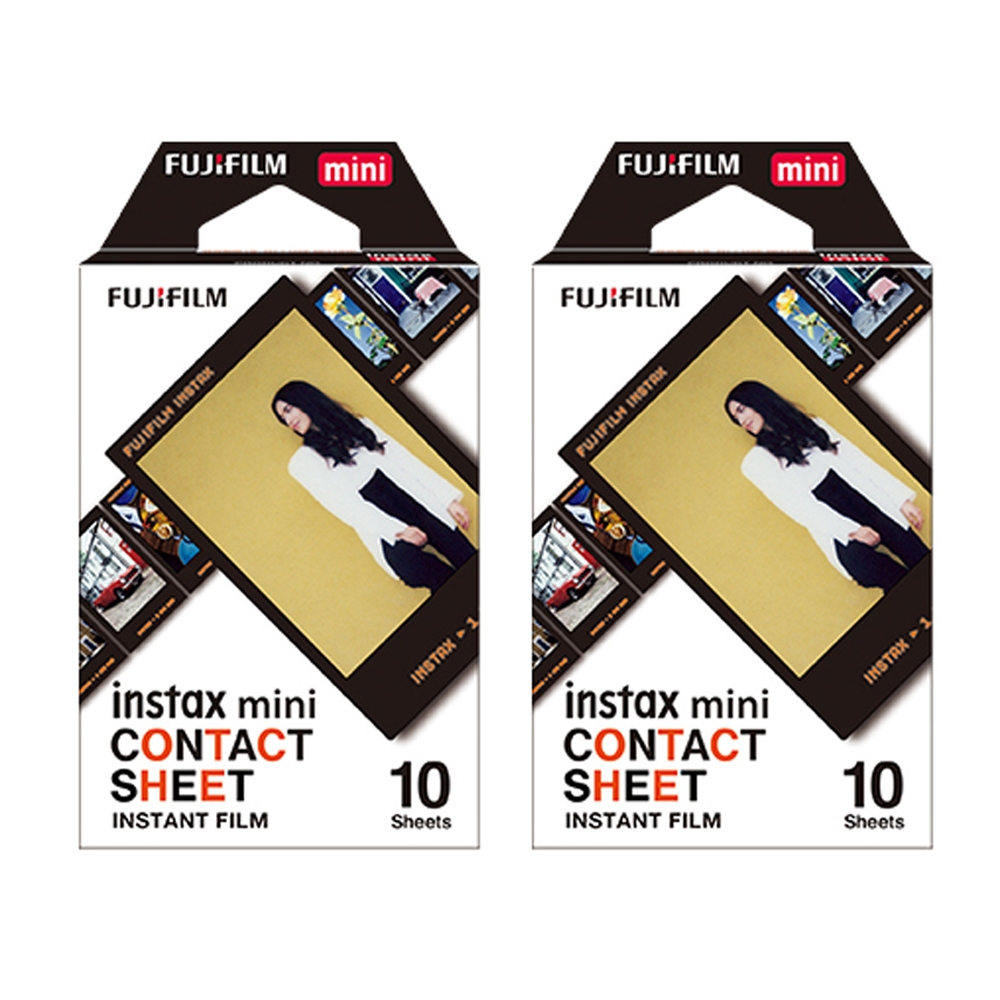 【FUJIFILM】富士 instax mini CONTACT SHEET 懷舊底片 2入組 拍立得底片 黑邊底片 富士即可拍 相機底片