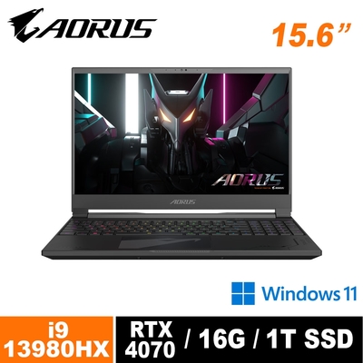 技嘉 AORUS 15X ASF-D3TW754SP 15.6吋電競筆電 (i9-13980HX/RTX4070/165Hz/16G/1TB SSD/Win11 Pro)