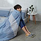 YVONNE COLLECTION 膠原美膚雙人四季被(6x7呎)-藍/灰條紋 product thumbnail 1