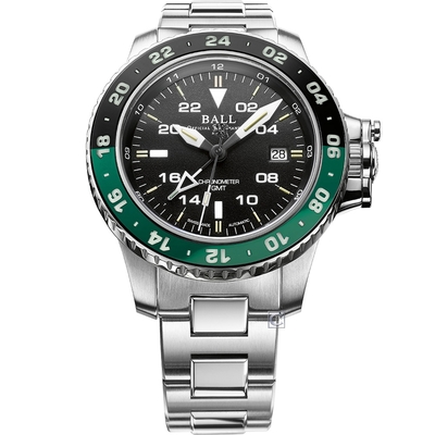 BALL 波爾錶官方授權B5 Engineer GMT II 兩地時間機械錶-DG2118C-S11C-BK